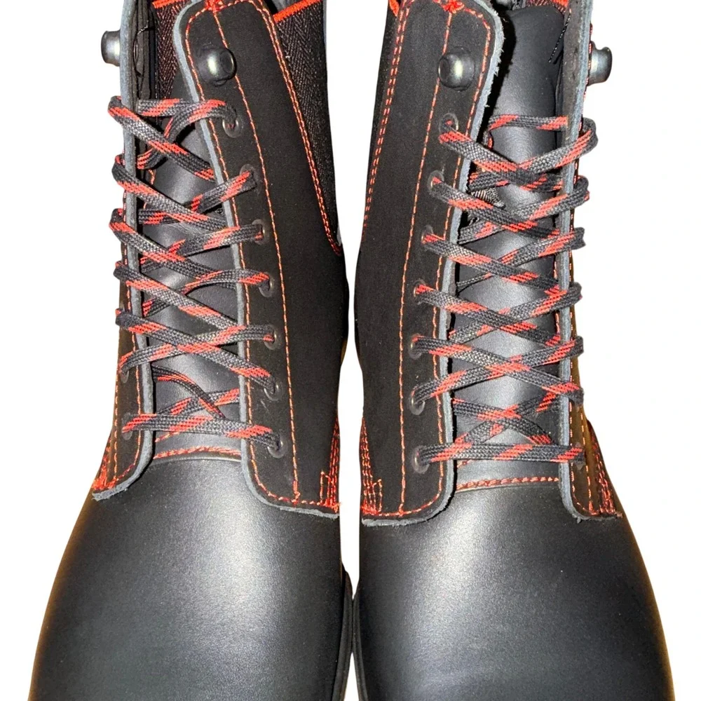 NEW Blundstone Lace-Up Boots Womens AU 5.5/ US 8.5 Black Leather Contrast Stitch - Picture 13 of 14
